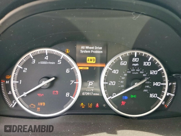 2018 Acura RDX Advance with VIN 5J8TB4H76JL006693, listed as a Copart auction lot 56321535 with 73,917 mi miles and Salvage title. Bid and sale history available at DreamBid. Image 9.
