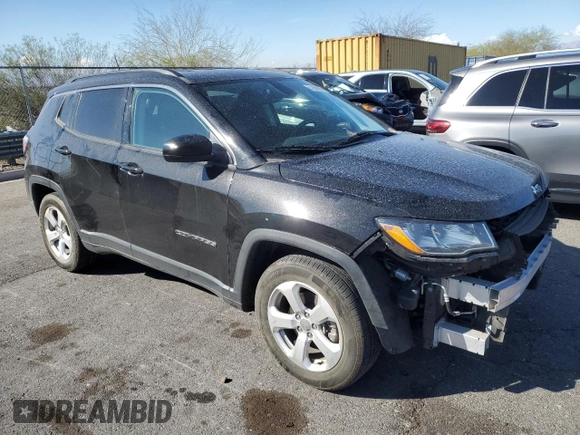 2019 Jeep Compass Latitude z VIN 3C4NJCBB7KT658181, wystawiony jako Copart lot #51850085 z przebiegiem 56 235 mil mil oraz Szkoda całkowita • Salvage title. Historia ofert i sprzedaży dostępna na DreamBid. Obrazek 4.