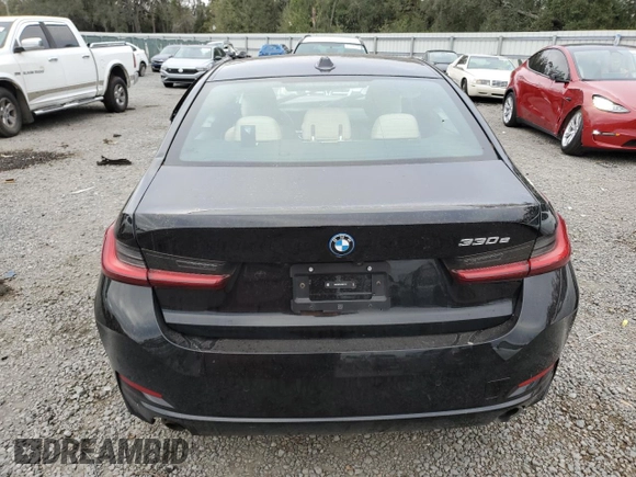 2023 BMW 3 Series 330e with VIN 3MW39FF04P8D47776, listed as a Copart auction lot 85390244 with 0 mi miles and Non Repairable. Bid and sale history available at carsss.com. Image 6.