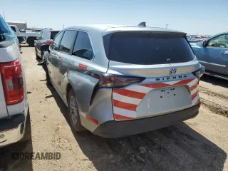 2024 Toyota Sienna LE with VIN 5TDKSKFC1RS130783, listed as a Copart auction lot 50153205 with 57,855 mi miles and Clean Title. Bid and sale history available at carsss.com. Image 3.