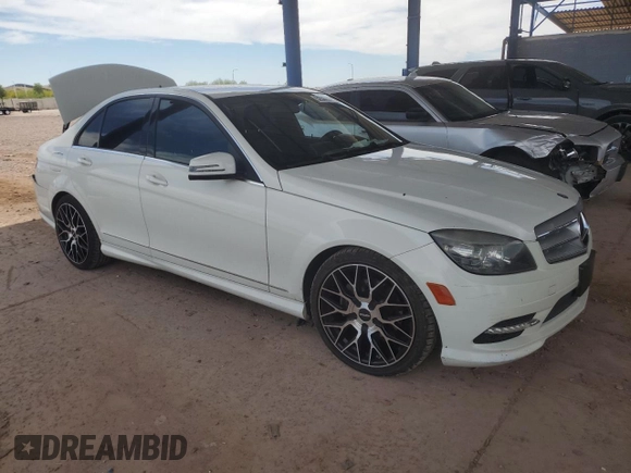 2011 Mercedes-Benz C with VIN WDDGF5EB2BA507943, listed as a Copart auction lot 52599975 with 123,581 mi miles and Salvage Title. Bid and sale history available at carsss.com. Image 4.
