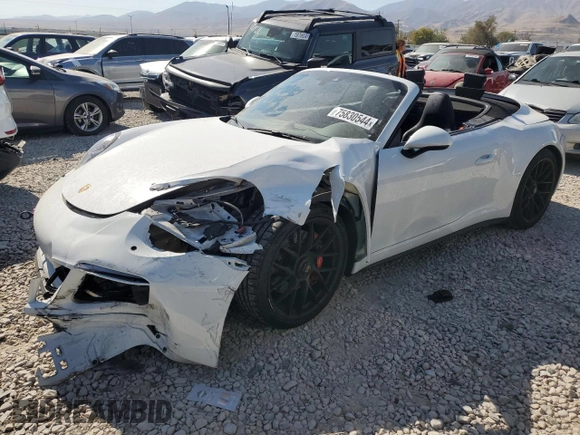 2018 Porsche 911 Carrera S with VIN WP0CB2A94JS147492, listed as a Copart auction lot 75830544 with 16,918 mi miles and Salvage Title. Bid and sale history available at carsss.com. Image 1.