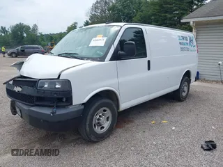 2020 Chevrolet Express Cargo with VIN 1GCWGAFGXL1232667, listed as a IAAI auction lot 42682111 with 90,751 mi miles and . Bid and sale history available at DreamBid. Image 2.