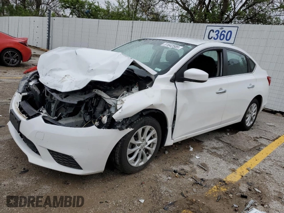 2019 Nissan Sentra SV with VIN 3N1AB7AP3KY374407, listed as a Copart auction lot 51642585 with Not Provided miles and Salvage Title. Bid and sale history available at DreamBid. Image 1.