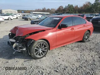 2019 BMW 3 Series 330i xDrive with VIN WBA5R7C51KAJ82278, listed as a Copart auction lot 82415124 with 57,625 mi miles and Salvage Title. Bid and sale history available at carsss.com. Image 1.