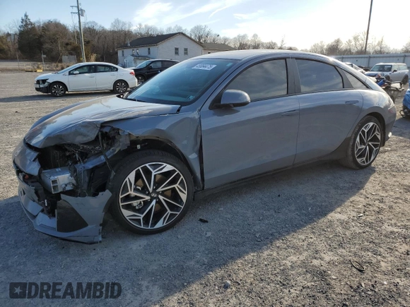 2024 Hyundai Ioniq 6 SEL z VIN KMHM34AC9RA077087, wystawiony jako Copart lot #45884475 z przebiegiem 614 mil mil oraz Szkoda całkowita • Salvage title. Historia ofert i sprzedaży dostępna na DreamBid. Obrazek 1.