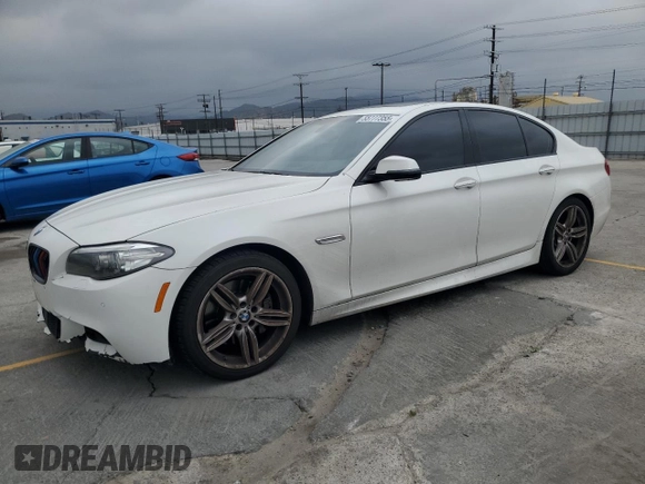 2016 BMW 5 Series 535i z VIN WBA5B1C56GG131591, wystawiony jako Copart lot #55777355 z przebiegiem 96 692 mil mil oraz Szkoda całkowita • Salvage title. Historia ofert i sprzedaży dostępna na DreamBid. Obrazek 1.