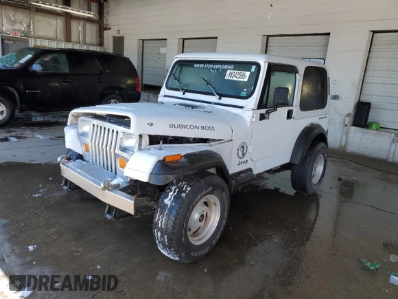 1995 Jeep Wrangler with VIN 1J4FY29S8SP272660, listed as a Copart auction lot 88342595 with 106,805 mi miles and Salvage Title. Bid and sale history available at carsss.com. Image 1.