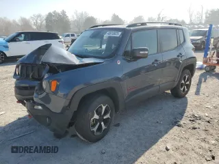 2021 Jeep Renegade Trailhawk z VIN ZACNJDC13MPN27221, wystawiony jako Copart lot #48618925 z przebiegiem 45 449 mil mil oraz Szkoda całkowita • Salvage title. Historia ofert i sprzedaży dostępna na DreamBid. Obrazek 1.