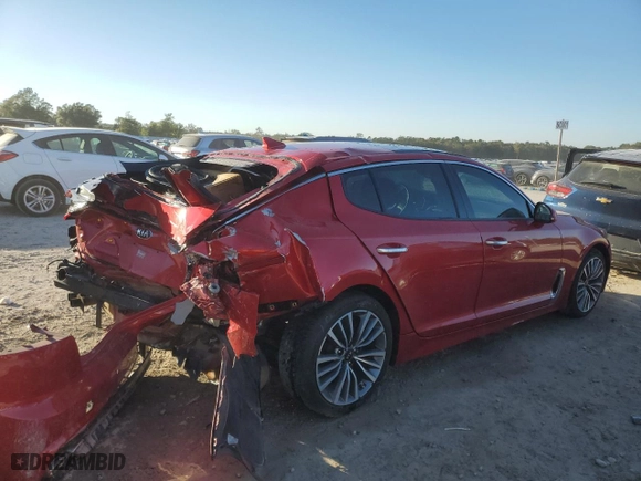 2019 Kia Stinger Premium with VIN KNAE25LA9K6059112, listed as a Copart auction lot 76239304 with 61,266 mi miles and Non Repairable. Bid and sale history available at carsss.com. Image 3.