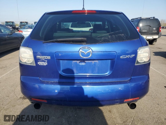 2007 Mazda CX-7 Sport with VIN JM3ER293370118596, listed as a Copart auction lot 53685115 with 195,995 mi miles and Salvage Title. Bid and sale history available at carsss.com. Image 6.