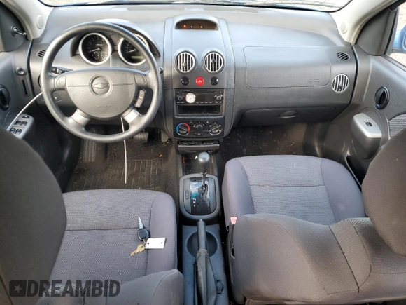 2006 Chevrolet Aveo LT with VIN KL1TG66696B590159, listed as a Copart auction lot 45718405 with 77,786 mi miles and Salvage title. Bid and sale history available at DreamBid. Image 8.