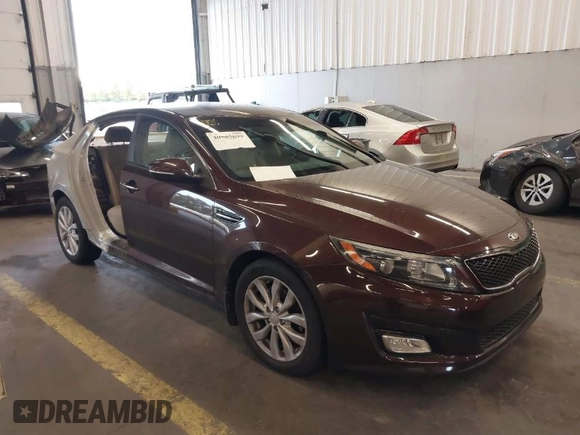 2015 Kia Optima EX with VIN 5XXGN4A78FG417912, listed as a IAAI auction lot 40565849 with 87,358 mi miles. Bid and sale history available at carsss.com. Image 1.