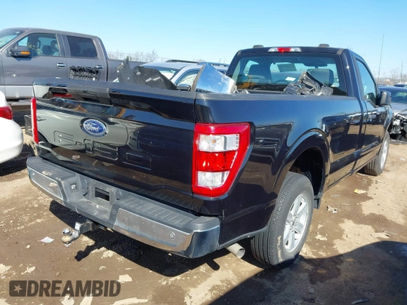 2021 Ford F-150 XL with VIN 1FTMF1CB4MKD64841, listed as a IAAI auction lot 41764428 with 21,628 mi miles and . Bid and sale history available at DreamBid. Image 4.