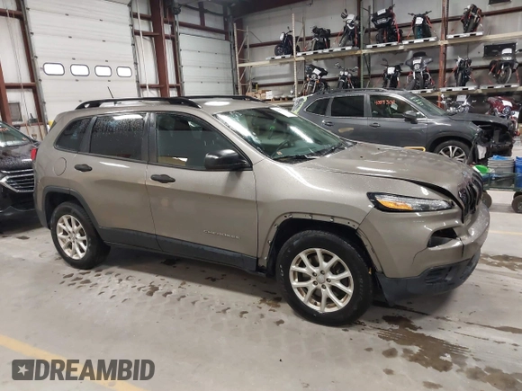 2016 Jeep Cherokee Sport with VIN 1C4PJMAB5GW246889, listed as a IAAI auction lot 40847921 with 164,210 mi miles. Bid and sale history available at carsss.com. Image 13.