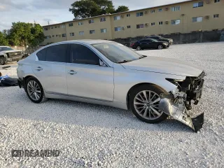 2020 Infiniti Q50 Luxe z VIN JN1EV7APXLM207328, wystawiony jako Copart lot #45850405 z przebiegiem Nie podano mil oraz Nie do naprawy • Non repairable. Historia ofert i sprzedaży dostępna na DreamBid. Obrazek 4.