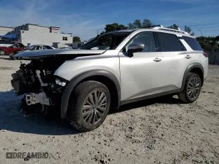 2024 Nissan Pathfinder SL with VIN 5N1DR3CB4RC307667, listed as a Copart auction lot 43044935 with 8,465 mi miles and Non Repairable. Bid and sale history available at carsss.com. Image 1.