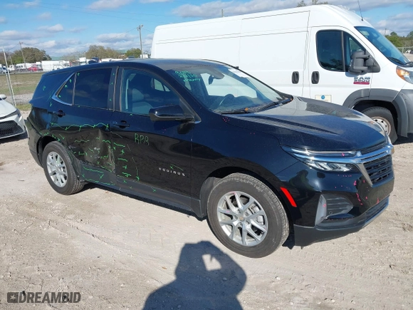 2023 Chevrolet Equinox LT with VIN 3GNAXUEG0PL213791, listed as a IAAI auction lot 41612069 with 11,580 mi miles. Bid and sale history available at carsss.com. Image 1.