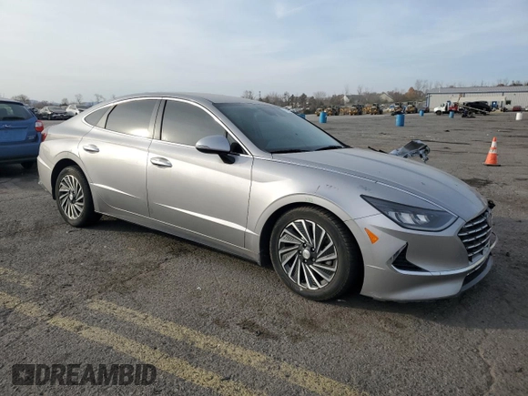 2020 Hyundai Sonata Hybrid Ultimate with VIN KMHL34JJ2LA010025, listed as a Copart auction lot 77657214 with 59,596 mi miles and Salvage Title. Bid and sale history available at carsss.com. Image 4.