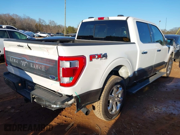 2022 Ford F-150 XL with VIN 1FTFW1ED5NFA02843, listed as a IAAI auction lot 41336268 with 35,066 mi miles. Bid and sale history available at carsss.com. Image 4.