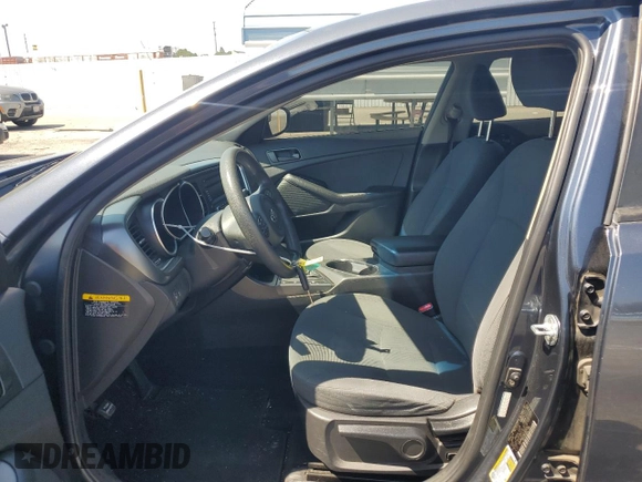 2015 Kia Optima LX with VIN KNAGM4A76F5605252, listed as a Copart auction lot 56244045 with 143,287 mi miles and Salvage title. Bid and sale history available at DreamBid. Image 7.