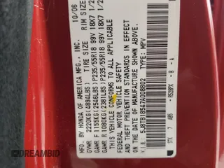 2007 Acura RDX Technology z VIN 5J8TB18547A008802, wystawiony jako Copart lot #55968235 z przebiegiem 108 575 mil mil oraz Szkoda całkowita • Salvage title. Historia ofert i sprzedaży dostępna na DreamBid. Obrazek 13.