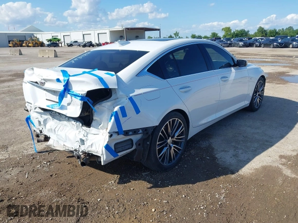 2023 Cadillac CT5 Premium Luxury with VIN 1G6DN5RK5P0138098, listed as a IAAI auction lot 42444522 with 57,538 mi miles and . Bid and sale history available at DreamBid. Image 4.