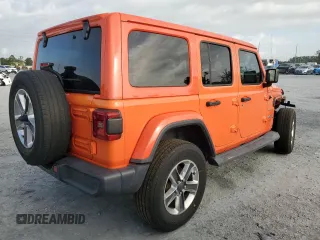 2018 Jeep Wrangler Unlimited Sahara with VIN 1C4HJXEN2JW326894, listed as a Copart auction lot 59691955 with 53,141 mi miles and Salvage title. Bid and sale history available at DreamBid. Image 3.