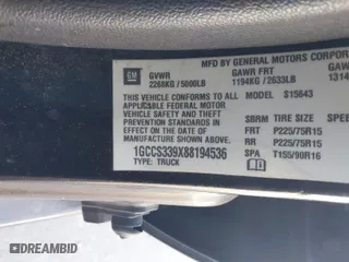 2008 Chevrolet Colorado LT w/1LT with VIN 1GCCS339X88194536, listed as a IAAI auction lot 41597351 with 150,958 mi miles. Bid and sale history available at carsss.com. Image 9.
