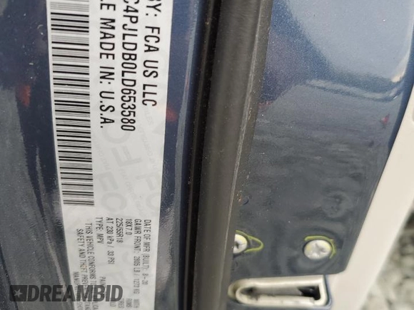 2020 Jeep Cherokee Limited with VIN 1C4PJLDB0LD653580, listed as a Copart auction lot 52700875 with 114,517 mi miles and Salvage title. Bid and sale history available at DreamBid. Image 15.