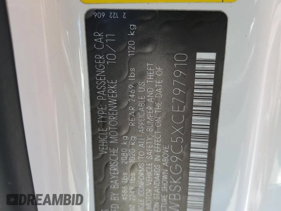 2012 BMW M3 с VIN WBSKG9C5XCE797910, выставлен на аукционе Copart как лот 69233364 с пробегом 95 977 миль миль и Списание • Salvage title. История ставок и продаж доступна на DreamBid. Изображение 15.
