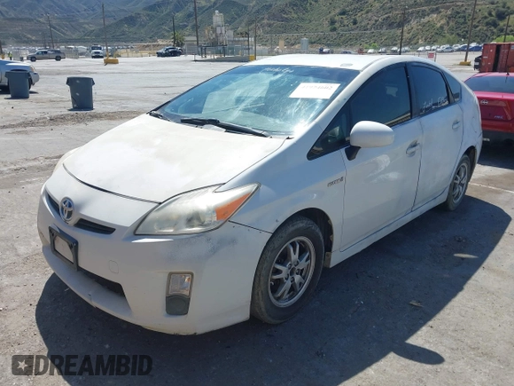2010 Toyota Prius II with VIN JTDKN3DU7A0036990, listed as a IAAI auction lot 41974602 with 191,348 mi miles. Bid and sale history available at carsss.com. Image 2.
