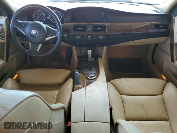 2007 BMW 5 Series 530i with VIN WBANE73567CM55416, listed as a Copart auction lot 53822535 with 145,066 mi miles and Salvage Title. Bid and sale history available at carsss.com. Image 8.