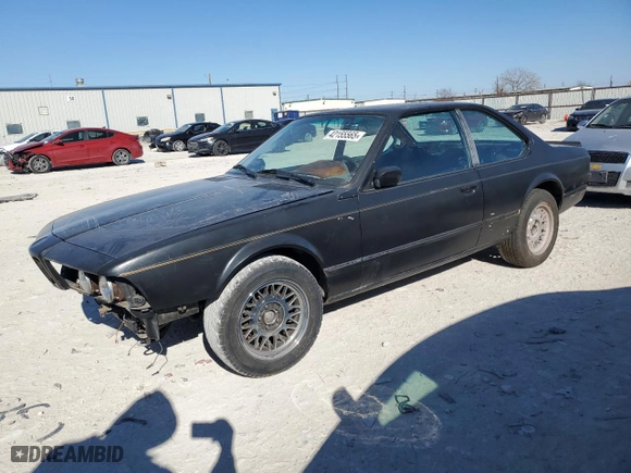 1987 BMW 6 Series 635CSi with VIN WBAEC8405H3265364, listed as a Copart auction lot 42155565 with 167,661 mi miles and Clean Title. Bid and sale history available at carsss.com. Image 1.
