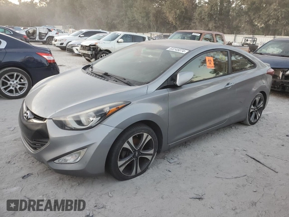 2014 Hyundai Elantra Coupe with VIN KMHDH6AH8EU029386, listed as a Copart auction lot 83245074 with 158,405 mi miles and Clean Title. Bid and sale history available at carsss.com. Image 1.
