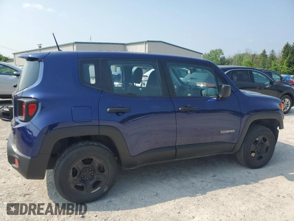 2018 Jeep Renegade Upland with VIN ZACCJBAB2JPJ54207, listed as a Copart auction lot 60516265 with 95,224 mi miles and Salvage title. Bid and sale history available at DreamBid. Image 3.