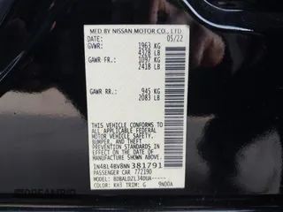 2022 Nissan Altima 2.5 S with VIN 1N4BL4BV8NN381791, listed as a IAAI auction lot 41819319 with 43,902 mi miles. Bid and sale history available at carsss.com. Image 9.