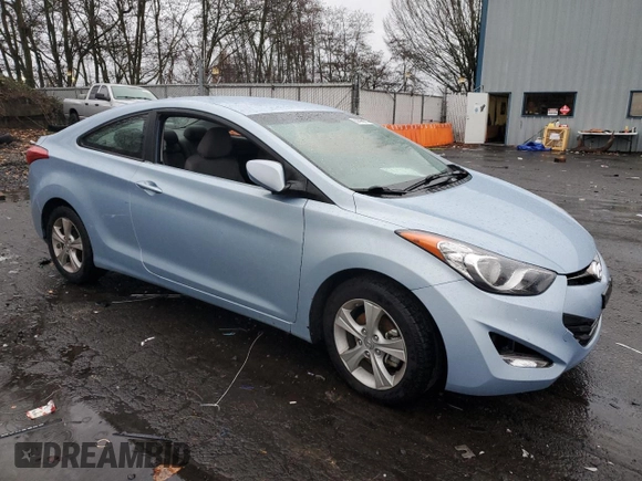2013 Hyundai Elantra Coupe GS PZEV with VIN KMHDH6AE1DU003717, listed as a Copart auction lot 85596674 with 71,453 mi miles and Salvage Title. Bid and sale history available at carsss.com. Image 4.