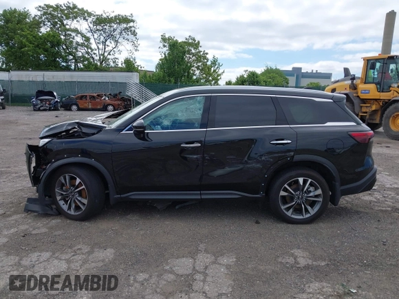 2024 Infiniti QX60 Luxe with VIN 5N1DL1FS1RC335847, listed as a IAAI auction lot 42255354 with 12,219 mi miles and . Bid and sale history available at DreamBid. Image 15.