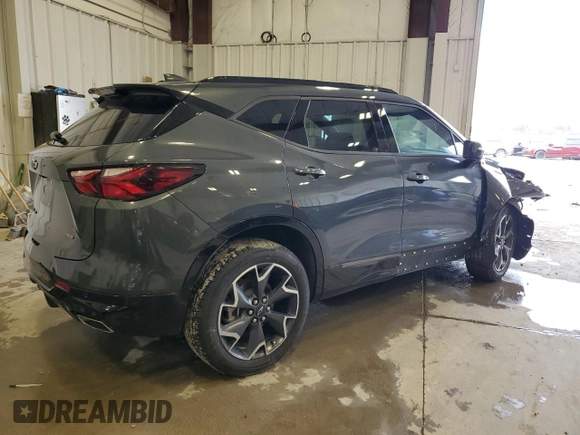 2019 Chevrolet Blazer RS with VIN 3GNKBJRS1KS662752, listed as a Copart auction lot 53801715 with 32,239 mi miles and Salvage Title. Bid and sale history available at DreamBid. Image 3.