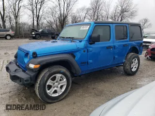 2022 Jeep Wrangler Unlimited Sport S with VIN 1C4HJXDG5NW168740, listed as a Copart auction lot 89067635 with 25,646 mi miles and Salvage Title. Bid and sale history available at carsss.com. Image 1.