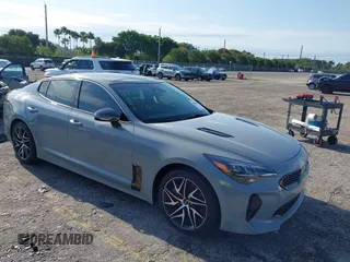 2023 Kia Stinger GT-Line with VIN KNAE35LD3P6136247, listed as a IAAI auction lot 41969093 with 27,905 mi miles. Bid and sale history available at carsss.com. Image 1.