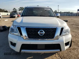 2018 Nissan Armada Platinum with VIN JN8AY2NF8J9331111, listed as a Copart auction lot 47265315 with 121,008 mi miles and Salvage Title. Bid and sale history available at carsss.com. Image 5.