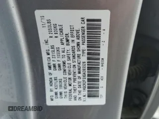 2016 Honda Accord Sport with VIN 1HGCR2F5XGA065526, listed as a Copart auction lot 58016535 with 79,328 mi miles and Salvage title. Bid and sale history available at DreamBid. Image 13.