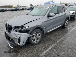 2023 BMW X3 sDrive30i with VIN 5UX43DP08P9S82575, listed as a Copart auction lot 47843655 with 4,696 mi miles and Salvage Title. Bid and sale history available at DreamBid. Image 1.
