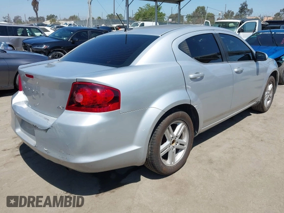 2012 Dodge Avenger SXT with VIN 1C3CDZCB8CN194999, listed as a IAAI auction lot 42385850 with 157,100 mi miles and . Bid and sale history available at DreamBid. Image 4.