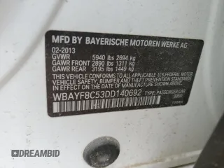 2013 BMW 7 Series 750Li xDrive z VIN WBAYF8C53DD140692, wystawiony jako Copart lot #79561764 z przebiegiem 163 552 mil mil oraz Nie do naprawy • Non repairable. Historia ofert i sprzedaży dostępna na DreamBid. Obrazek 12.
