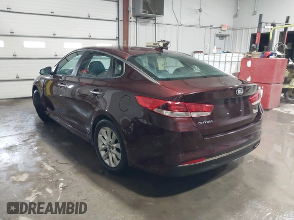 2016 Kia Optima LX with VIN 5XXGT4L3XGG073744, listed as a IAAI auction lot 41586212 with 111,628 mi miles. Bid and sale history available at carsss.com. Image 3.
