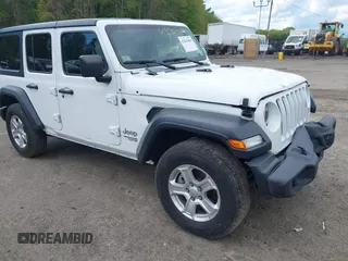 2020 Jeep Wrangler Unlimited Sport S with VIN 1C4HJXDG9LW229715, listed as a IAAI auction lot 42203008 with 63,683 mi miles and . Bid and sale history available at DreamBid. Image 1.