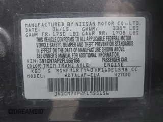 2015 Nissan Versa S Plus with VIN 3N1CN7AP2FL955156, listed as a IAAI auction lot 41554070 with 194,257 mi miles and . Bid and sale history available at DreamBid. Image 9.